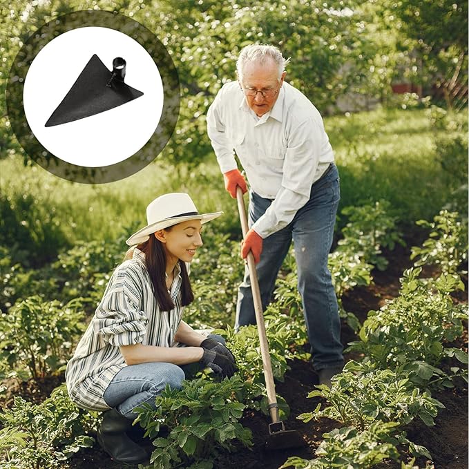 DOITOOL Japanese Garden Hoe Triangle Weeding Hoe Steel Gardening Tool 10.62X7.87X3.14 Inch Handheld for Planting and Soil Digging