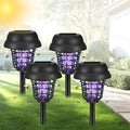Solar Bug Zapper Outdoor Waterproof Solar Powered Mosquito Zapper Repellent Outdoor Patio,Cordless & Auto On/Off Small Fly Insect Zappers for Garden Backyard Gnat Bug Lamp for Outside,Pack of 4