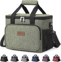 Lifewit Large Lunch Bag, Insulated Lunch Box, Soft Cooler Cooling Tote for Adult Men Women, Dark Green 24-Can (15L)