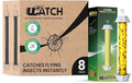 Sticky Fly Trap Indoor & Outdoor Pack of 8 | Hanging Fly Stick for Gnats, Flies, Wasps, Mosquitoes & Other Flying Bugs | Sticky Bug Traps | Home Pest Control | Flying Insect Trap Rolls | Ucatch