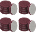 Power Scrub Pads, Scrubbing Pads 800 Grits Scouring Discs - Fitting for (Home Kitchen Cleaning - Drill Attachment - Scrubber Replacement) 20 Pcs & 2 Inch & Dark Red