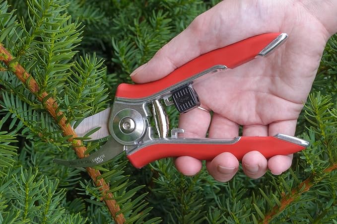 Dramm ColorPoint Stainless Steel Compact Garden Pruning Shears, Hand Pruner, Garden Clippers, with Heavy Duty Blade and Easy grip Handle, Orange