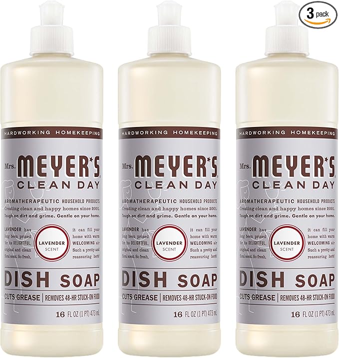 Mrs. Meyer's - Clean Day Liquid Dish Soap Lavender - 16 oz.3 Pack