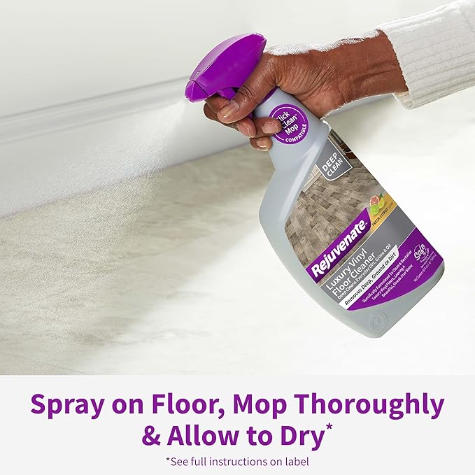 Rejuvenate Luxury Vinyl Floor Cleaner Refill, 1 Gallon, Gently Cleans and Revitalizes Luxury Vinyl Floors, 2 Pack