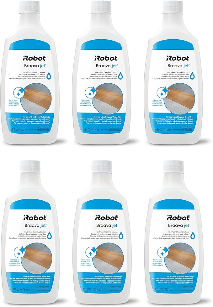 iRobot Authentic Replacement Parts-Hard Floor Cleaner Concentrate Compatible with Roomba 100, 200, 400, 500 Combo series, Combo i5, i5+, j5, j5+, j7+, j9+, 10 Max, Essential & Braava 240, m6 (6 Pack)