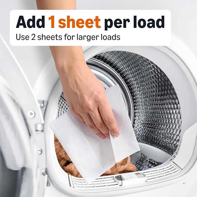 Amazon Basics Dryer Sheets, Original, Laundry Fabric Softener, 160 Count
