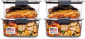 Rubbermaid Brilliance BPA-Free Food Storage Containers, Medium Deep, 4.7 Cup, Airtight & Leak-Proof, Microwave & Dishwasher Safe, 4 Count (Pack of 2)