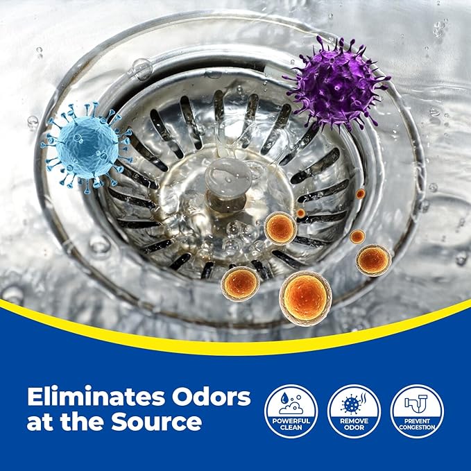 Foaming Drain Cleaner, Drain Cleaner Foam, Powerful Sink Drains Cleaners Foam for Kitchen, Bathroom, Shower and Tub Drains, Clog Remover & Odor Eliminator with Active Foaming Formula