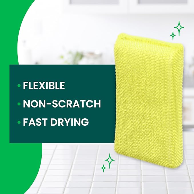 Scotch-Brite Dobie Pad, Sponge for All Purpose Cleaning of Kitchen, Bathroom, and Household, Non Scratch Cleaning Pads Safe for Non-Stick Cookware, 1 Dobie Pad