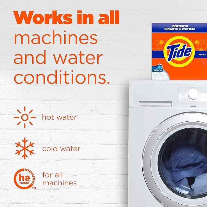 Tide Powder Laundry Detergent, Original Scent, 95 Loads, 108 oz