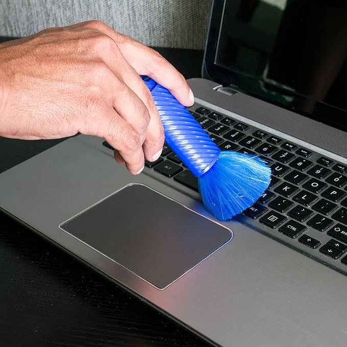 Kitchen + Home 6.5" Inch Compact Travel Duster - Electrostatic Duster - 2 Pack Blue with Carry Case
