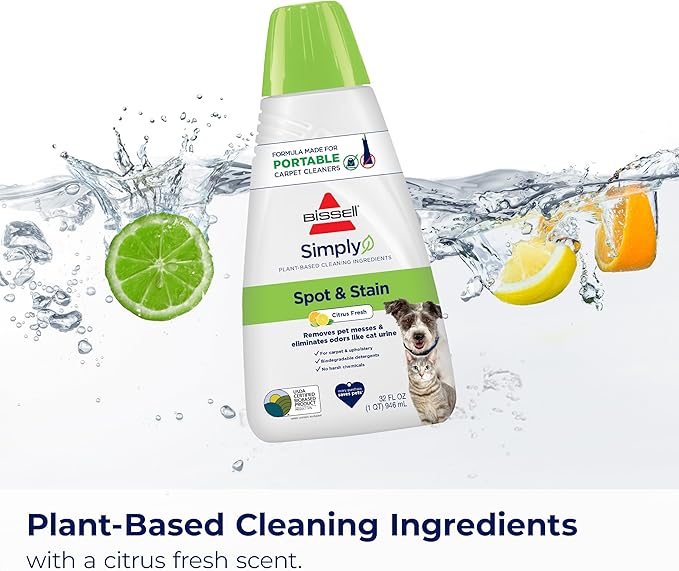 Bissell Simply Spot & Stain Portable Carpet Cleaner Formula,32 oz,3368,(Pack of 2)