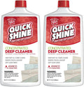 Quick Shine Multi Surface Deep Floor Cleaner and Wax Remover 27Fl oz,(Pack of 2) Removes Wax Build-Up,Revitalizes Floors &Cleans Grout,Use on Hardwood, Laminate, LVT,Tile and Stone,Pro-Level Cleaning