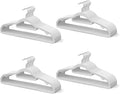 40 Pack Thin Space Saving Hangers, No Slip Clothes Hangers with Non Slip Textured and 360° Hook - Plastic Hanger, Closet Organizer for Shirt, Pants, Suit, Skirt, Coat - Ivory White