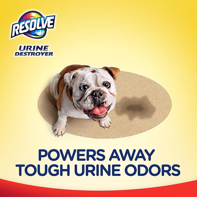 Resolve Urine Destroyer Steam Carpet Cleaner Solution – 2X Concentrated Formula Urine Eliminator for Pet Stains & Odors, Safe for Bissell, Hoover & Rug Doctor, 60 fl oz