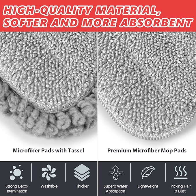HOMTOYOU Microfiber Hardwood Floor Mop: Dust Spray Mops for Cleaning Wood Home Kitchen Floors - Wet Mopping & Dry Sweeping - 3 Reusable Refills & 1Pcs 400+ML Refillable Bottle