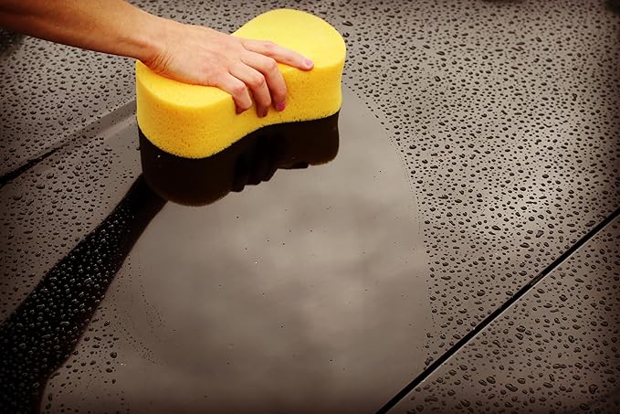 Multi-Purpose Sponges for Cleaning - Yellow 4 Pack, Large Sponges for Car Washing, Tile & Grout, All Purpose Cleaning