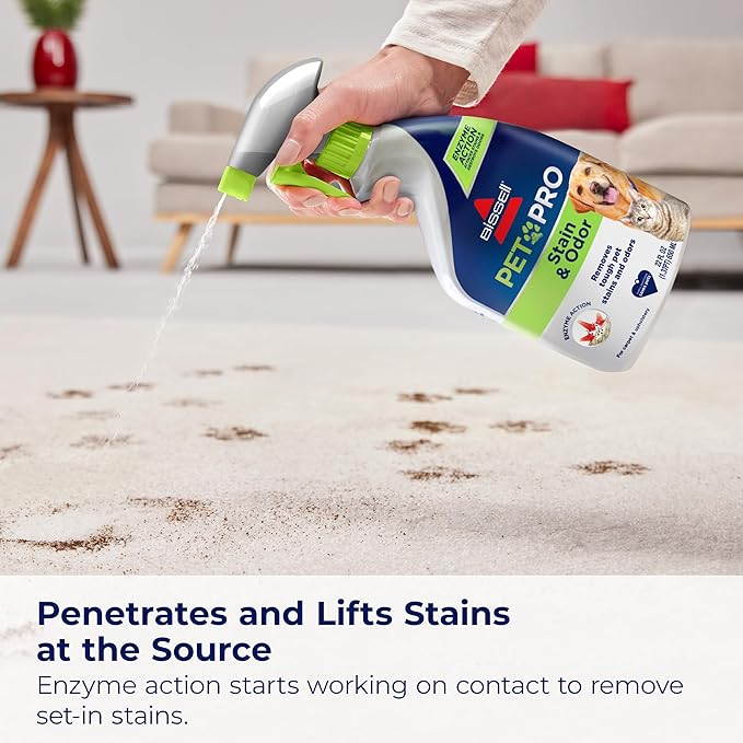 Bissell Pet Pro Stain and Odor Eliminator with Enzyme Action, 77X7F, 2 Count (Pack of 2)