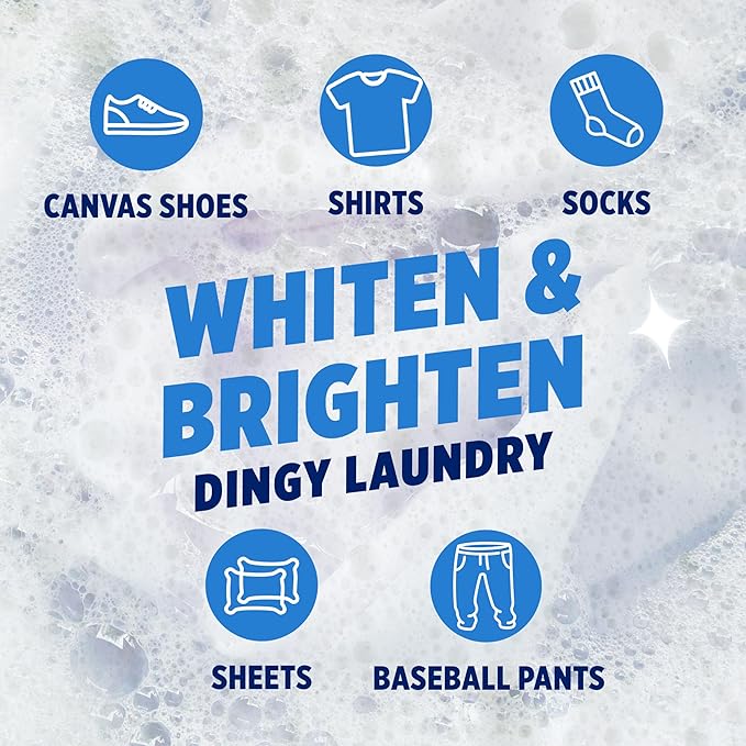 OxiClean White Revive Whitener & Stain Remover Liquid Additive, Water-Activated Oxygen Bleach for Laundry, 45 fl oz