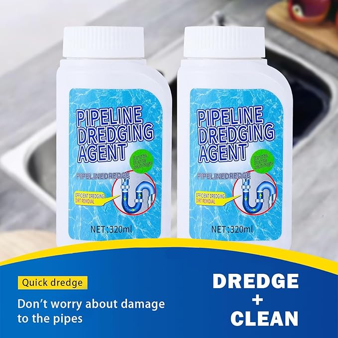 Liapu 2pcs Drain Clog Remover, Pipeline Dredging Agent, Powerful Quick Cleaning Drain Toilet Cleaner Tool, Unclog Toilet Clog And Kitchen Sink Pipe Unblocker Powder