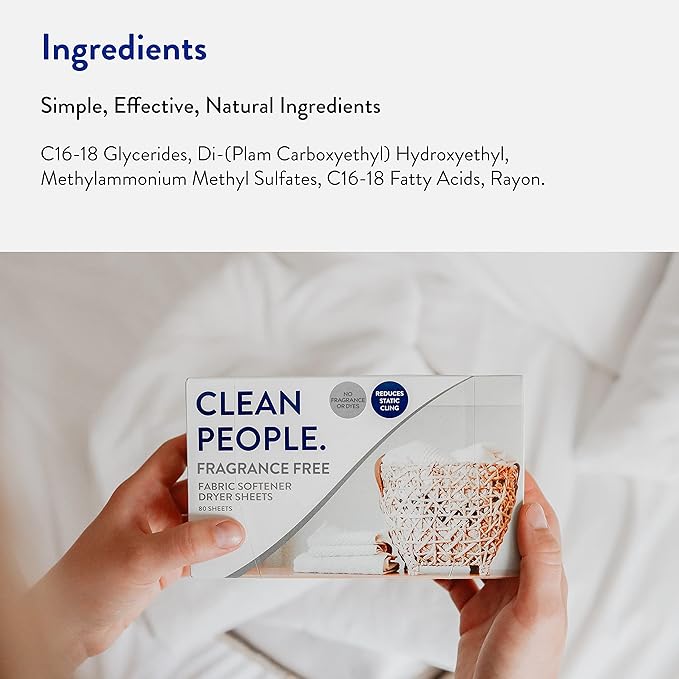Clean People Ultra Concentrated Laundry Detergent Sheets 32 count & Fabric Softener Dryer Sheets 120 count