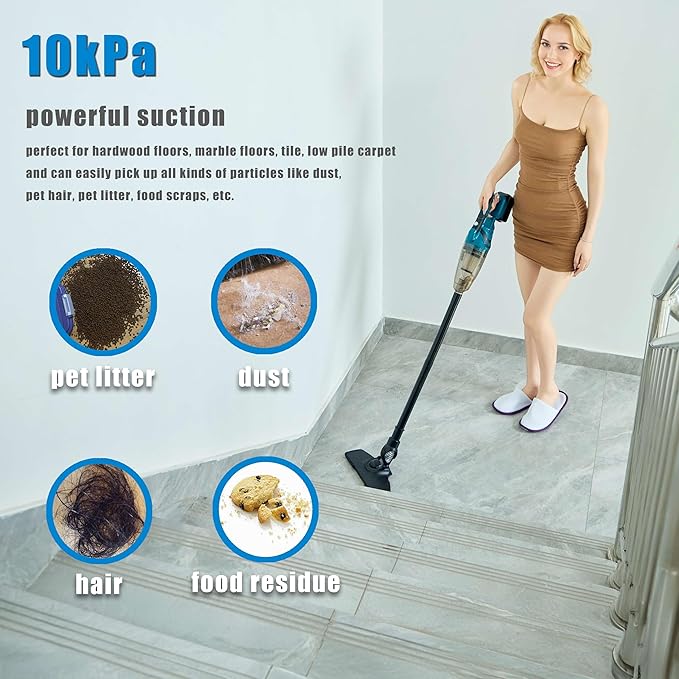 Cordless Handheld Vacuum Cleaner for Makita 18V Battery, EasyClean Wet Dry Use,Wireless Handheld Vacuum for Car,Home, Boat,Workshop, Pet Hair, Furniture Cleaning (Tool Only No Battery)