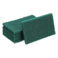 uxcell 5Pcs Scrubber Scouring Pad, 7.9 x 4.7 Inch 180 Grits Drill Power Brush Rectangle Scrub Pads Discs Polishing Pad for Household Furniture Automotive Cleaning, Green