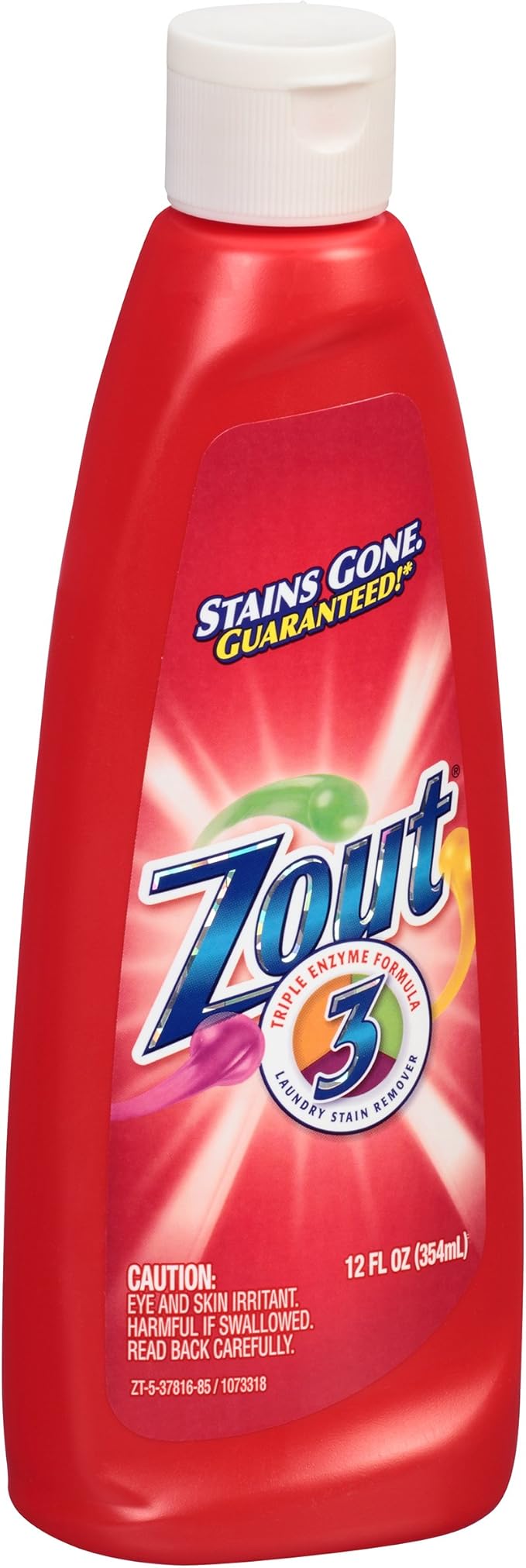 Zout Laundry Stain Remover, Triple Enzyme Formula, 12 Ounce (Pack of 3)