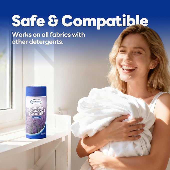 Laundry Fragrance Booster, Lavender Scent, In-Wash Scent Beads for Washer, Compatible with All Machines, Easy-to-Use Laundry Additive