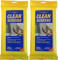 Ettore Clean Screens Wipes Per Pack, 25 Count (Pack of 2), No Color