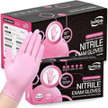 Pink Nitrile Gloves, 3-mil, Industrial Gloves Disposable Latex Free, for Cleaning & Esthetician, Rubber Powder-Free, 1000-ct Case (Small) Small (Pack of 1000)