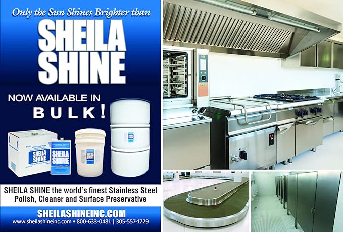 Sheila Shine BULK Stainless Steel Polish & Cleaner | Protects Appliances from Fingerprints and Grease Marks | Residue & Streak Free | For Commercial Contractors | 55 Gal Drum