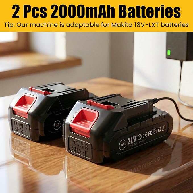 Cordless Oscillating Tool with 2 Battery, Brushless Motor Battery Powered Oscillating Multitool, 4°Oscillation Angle, 6 Variable Speeds, 26pcs Accessories for Metal & Wood Scraping, Cutting, Sanding