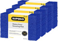 Scouring Pad Non-Scratching Scrubber Non-Scratch Cleaning Scrub Pads Heavy Duty Scouring Pad Reusable Kitchen Scrubbing Pad Pack of 12 Blue, by Superio
