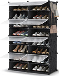 HOMIDEC Shoe Rack, 8 Tier Shoe Storage Cabinet 32 Pair Plastic Shoe Shelves Organizer for Closet Hallway Bedroom Entryway