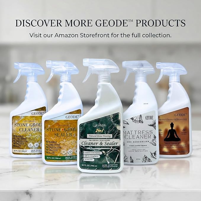 Geode Mattress Cleaner & Deodorizer – Natural Enzyme Formula for Stain & Odor Removal, Sweet Lavender Aroma, Eco-Friendly & Non-Toxic, Safe for All Fabrics – Gallon (128fl oz)