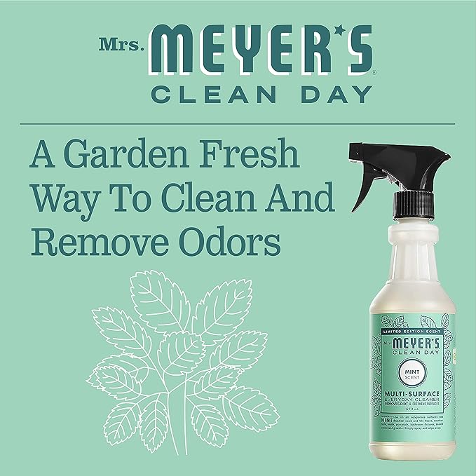 Mrs. MEYER'S CLEAN DAY All-Purpose Cleaner Spray,Limited Edition Mint,16 fl. oz,(Pack of 6)