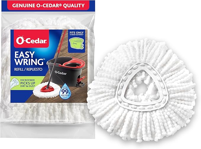 O-Cedar EasyWring Spin Mop Microfiber Refill, White Packaging May Vary