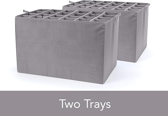 Covermates Keepsakes - Adjustable Zip-Top Storage Box - Configurable FlexGrid Compartments - Heavy Duty Polyester- Reinforced Handles - Stackable Design - Indoor Storage, Red Heather