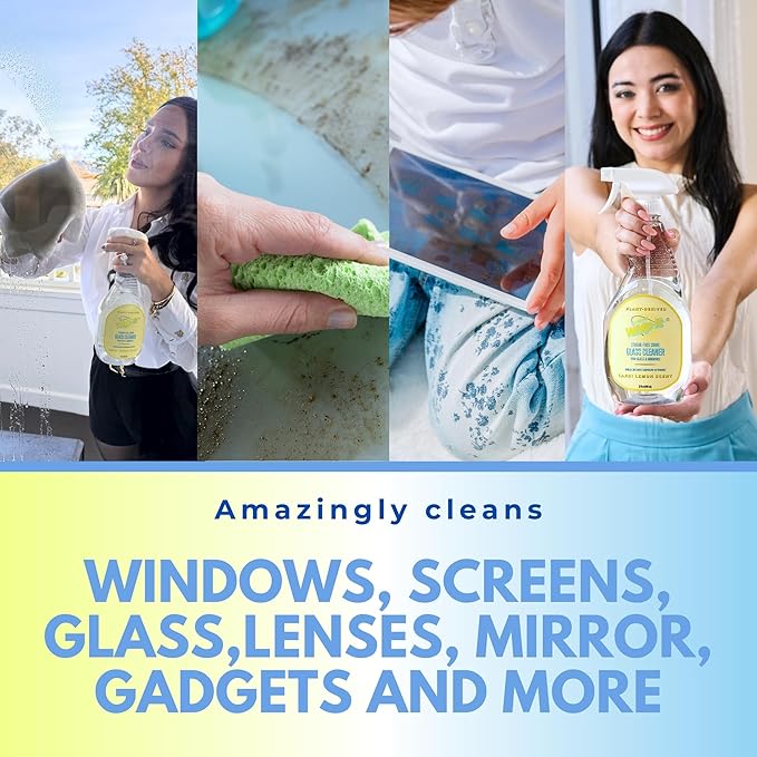 Whip-It Capri Lemon Streak Free Glass Surface Cleaner Spray - Multi-Surface Window Cleaner Spray for Tough Stains - 32oz