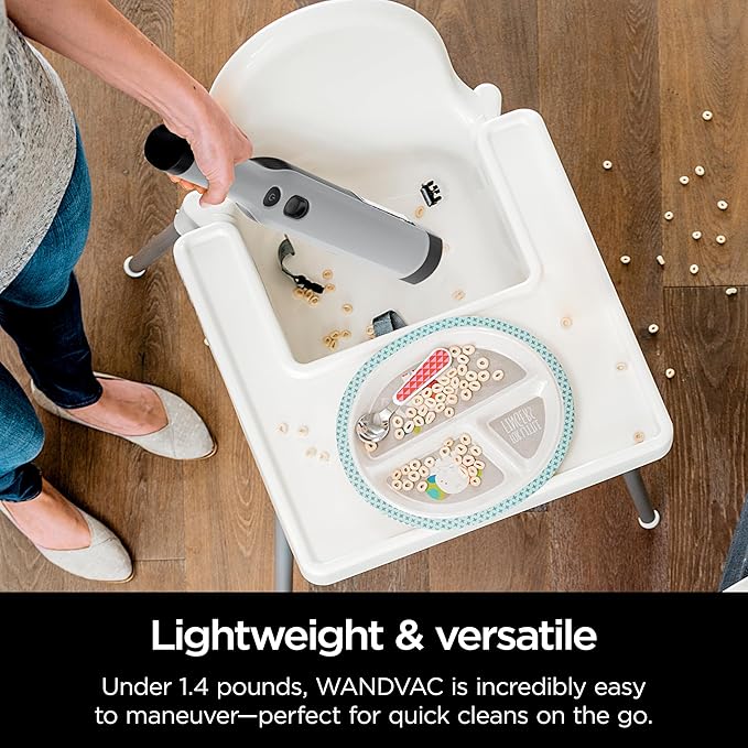 Shark WANDVAC Cordless Hand Vac, Lightweight, Versatile and Portable at 1.4 lbs., Powerful Suction, Charging Dock, One-Touch Empty, NEW Furfins Tool & Crevice Tool for Pet & Home, Gray, WV201WH