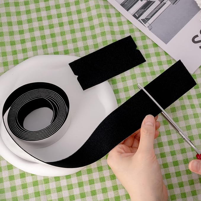 FOSHIO Micro Fiber Felt for Squeegee Edge Wrapping 2 Meters Length - Black Felt to Cover The Edges of Hard Card Squeegees