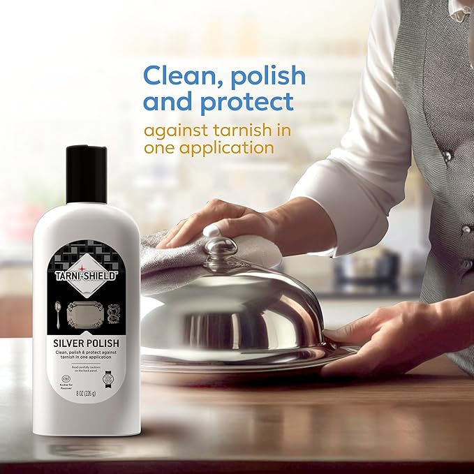 Silver Polish - Clean, Polish, and Protect Against Tarnish - 8 Ounces – Safely Cleans in Just One Application 2-Pack