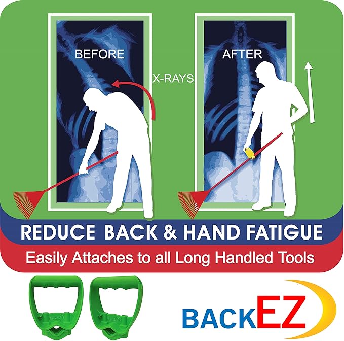Back-Saving Tool Handle Attachment, EVR-Grip Upgrade, Labor-Saving Ergonomic Shovel Add-on Handle Green