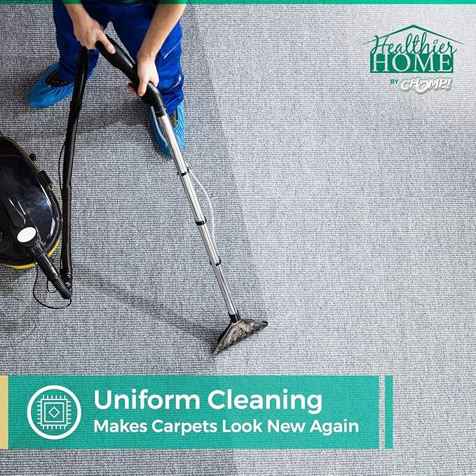 CHOMP! Professional Carpet Steamer Concentrate: 5X Stain Remover & Deodorizer Healthier Home Cleaner Protector Rugs Upholstery Cars Pet Odors 32 FL OZ.