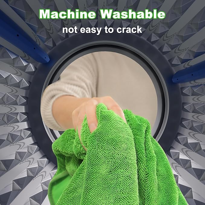 JOYMOOP Microfiber Towels for Cars, 63" x 29.5" Car Drying Towel, Green Reusable Car Towel, Quick Drying Car Microfiber Cleaning Cloth for RVs, SUVs, Trucks