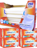 1000 Loads 4-in-1 Thick Laundry Dryer Sheets 6.4"x9" (250 Count/Box),Premium Fabric Softener Fresh Scent,Made in USA,Drive Clothes Ultra Soft,Reduce Static Cling,Help Repel Pet Hair & Prevent Wrinkles