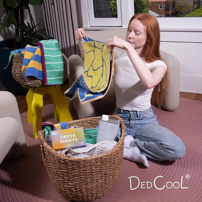 DedCool Dryer Sheets | 01 Taunt | 40 Count | Non-Toxic, Vegan Fabric Softener Sheets | Bergamot, Vanilla & Amber Scent | Softens & Freshens