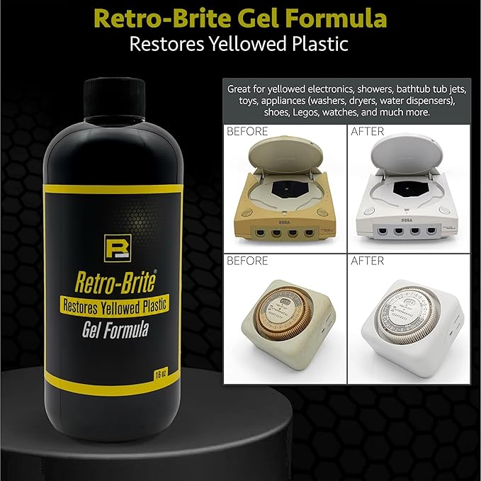 Retro-Brite (Sole Brite) Gel Formula : Restores Yellowed Plastic (16oz)