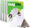 BugMD Pantry Moth Traps (18-Pack) – Pheromone-Based Sticky Glue Traps, Non-Toxic, Kills Indian Meal Moths – Kitchen & Food-Storage Safe - White
